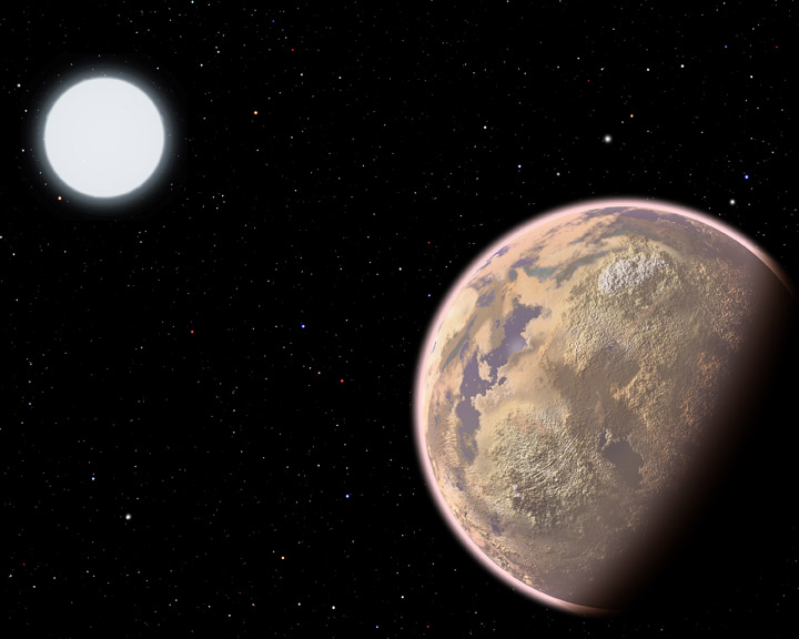 Earth-like planet displays a brownish haze