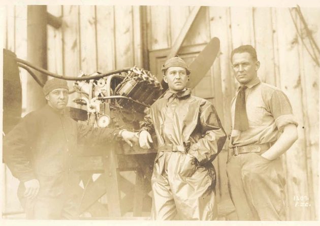 pilot and two men