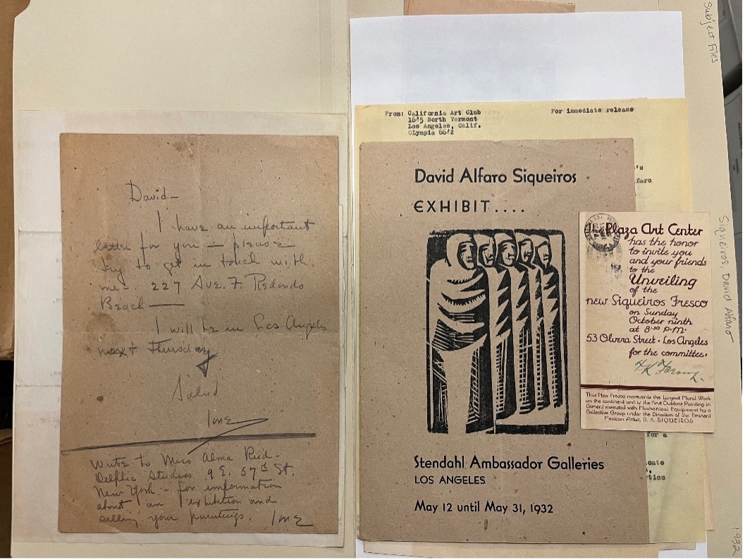  Documents about artist David Alfaro Siqueiros 