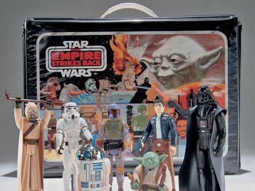 A set of Star Wars toys manufactured for the release of The Empire Strikes Back, 1980.