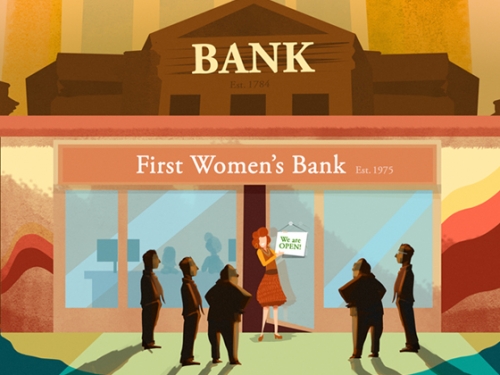 illustration of Womens Bank