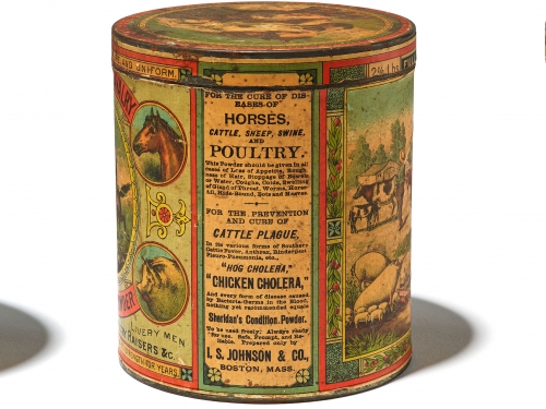 tin for livestock medicinal powders 