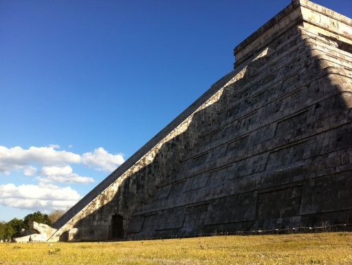 sun shining on pyramid