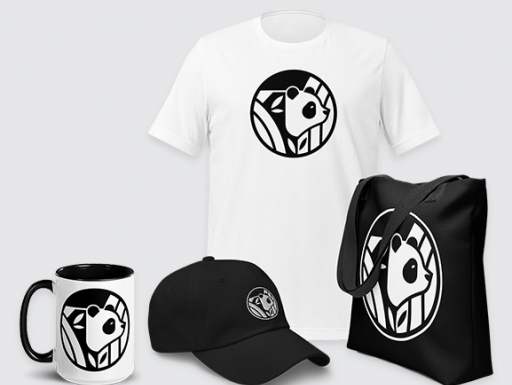 Image of panda merchandise. 
