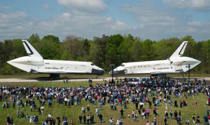 Space Shuttles Enterprise and Discovery 