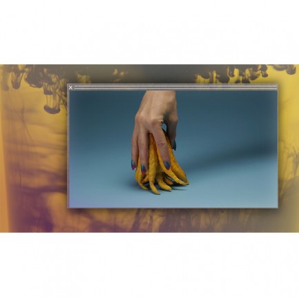 Hand holding banana peel