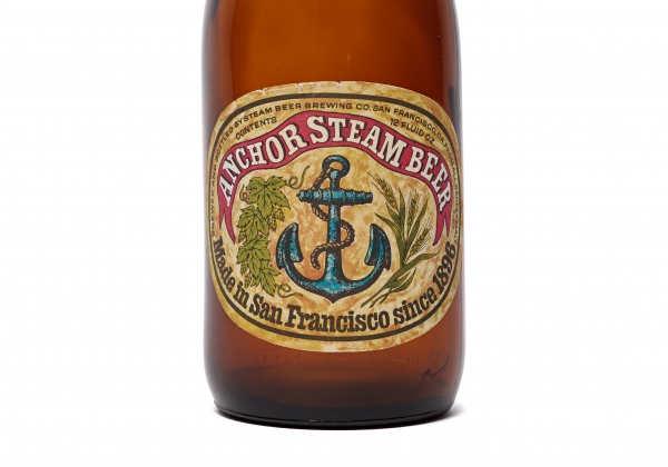 An Anchor Brewing Co. steam beer is photographed at a store in San