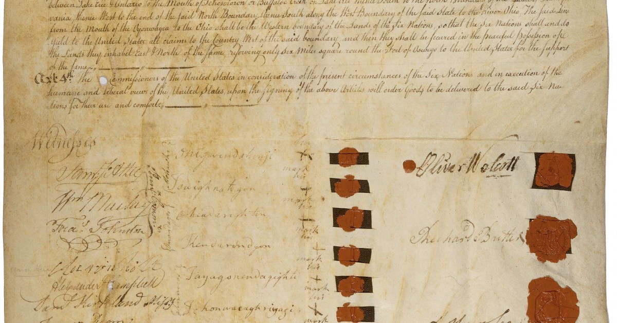 1784 Treaty Of Fort Stanwix To Go On View At The Smithsonians National Museum Of The American 5631