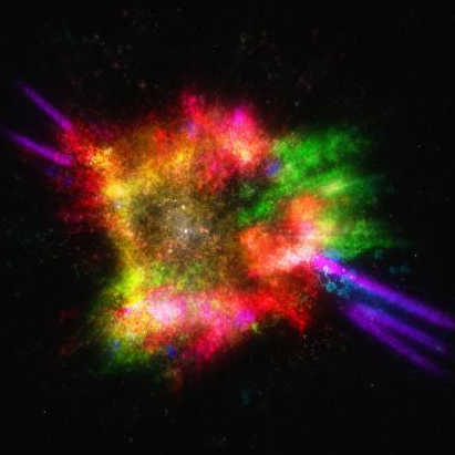 visualization of the remnants of a supernova